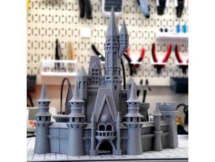Disney cinderela castelo imprimível Seções 3dchanh 3d print model - Mito3D