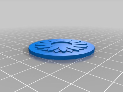 sunflower pin rabulist 3d print model - Mito3D