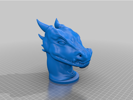 Drachen Kopf jedenfallssimem 3d print model - Mito3D