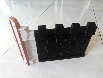 playmobil castle wall propsfactory 3d print model - Mito3D