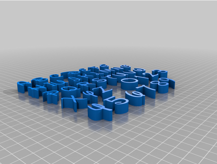 disney alphabet timbres lettres contour ellatriccreations 3d print model - Mito3D