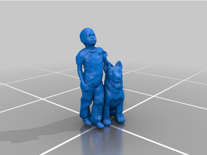 ragazzo cane martan3d 3d print model - Mito3D
