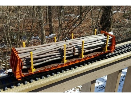 lgb flat car bulkheads log bunks manimal 3d print model - Mito3D