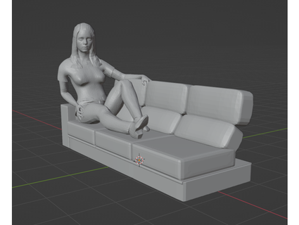 girl couch martan3d  3d print model - Mito3D