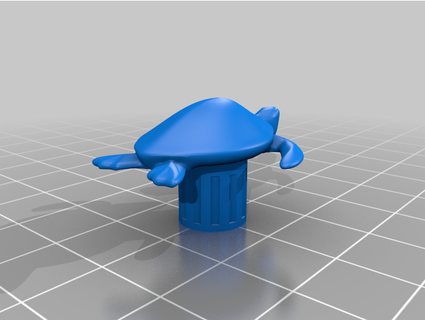 kaplumbağa tekerlek kapak şapka cuc304 3d print model - Mito3D