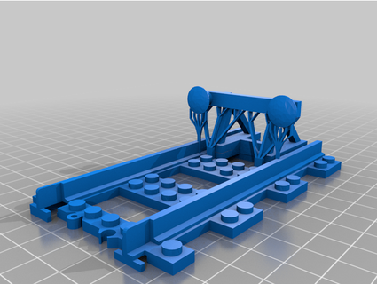various lego compatible train track crossing buffers bits vaxx1969 3d print model - Mito3D