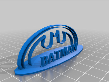 batman base estatua logo papajib 3d print model - Mito3D
