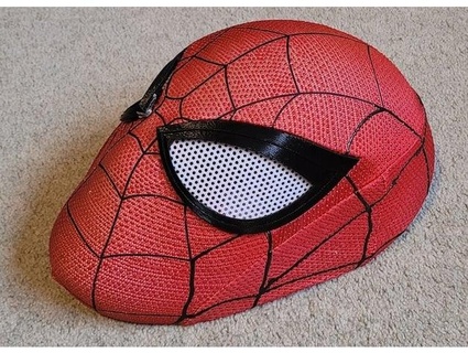 spider man cara concha máscara v3 lentes rooshoo 3d print model - Mito3D