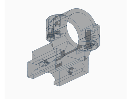 1 scope ring mount lycanroc cocc 3d print model - Mito3D