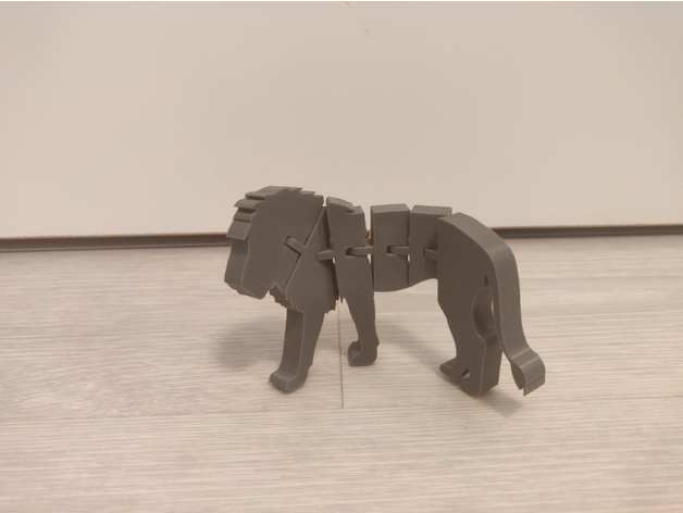 flexi león technikfreakyt 3D print model - Mito3D