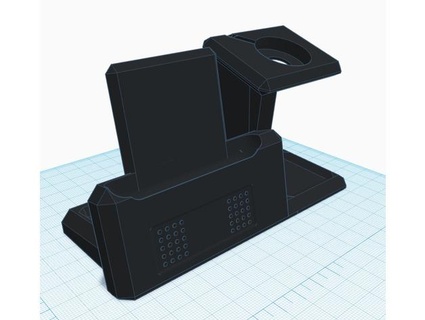 low poly - iphone x dock + watch charging station modatsbd 3d print model - Mito3D