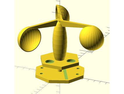 anemometer wind speed meter jonn53 3d print model - Mito3D