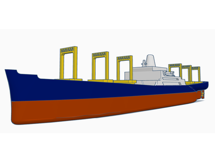 Facile masse marchande navire delta gamma 3d print model - Mito3D