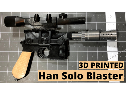 han solo style blaster wilkprints 3d print model - Mito3D