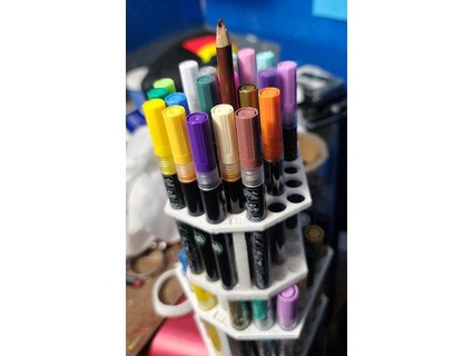 42 contagem pintura caneta marcador suporte copo organizador passatempo caddie dboymuthafuqa 3d print model - Mito3D