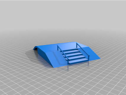 tecnologia coberta escada conjunto trilhos patim parque papajib 3d print model - Mito3D
