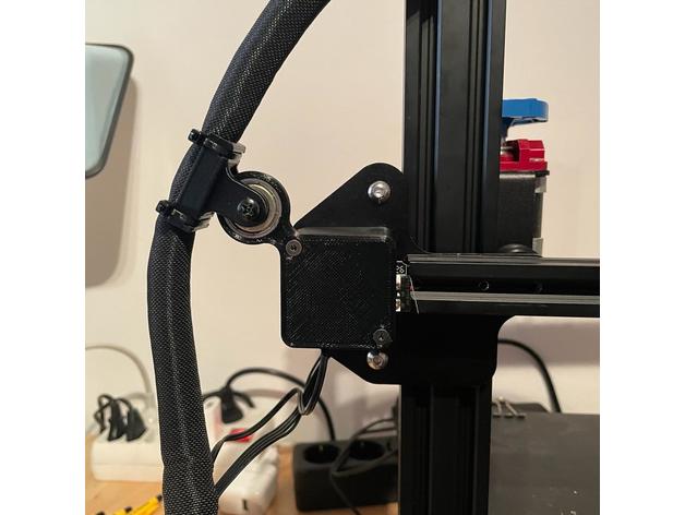 Ender 3 Profi v2 Achse Startseite Mantel Kabel leiten Diaprojektor 3D print model - Mito3D