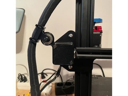 ender 3 pro v2 x axis cover cable guide diaprojector 3d print model - Mito3D