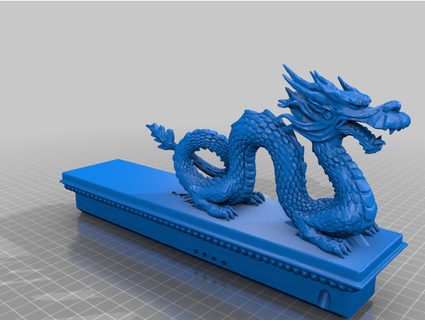 smoking dragon incense holder chamber - remix jeandread 3d print model - Mito3D