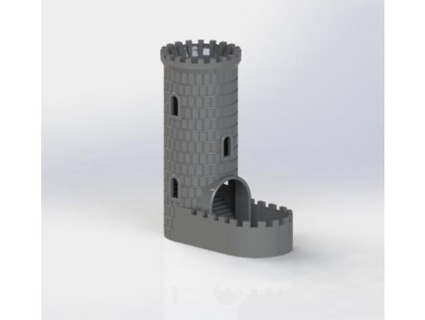 pocket dice tower v12 - tour de goldensausages 3d print model - Mito3D