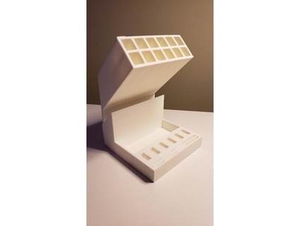 compact desk organizer eyeball bg 3d print model - Mito3D
