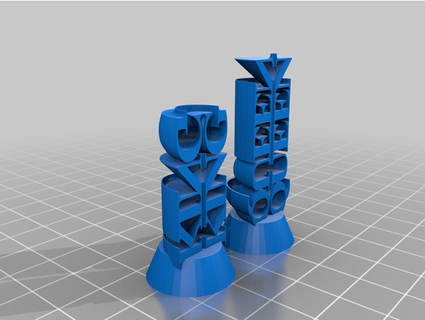 openscad kelime satranç Ayarlamak ardvarkmadman 3d print model - Mito3D