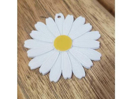 daisy flower keychain tomasfb 3d print model - Mito3D