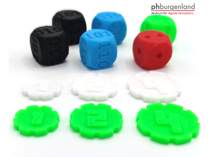 01 dice games robo pachisi math - logobox zdkderphb 3d print model - Mito3D