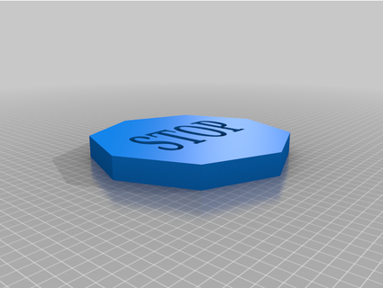 oyulmuş mini Dur işaret şeytani çöpçü avlanmak cjd54 3d print model - Mito3D