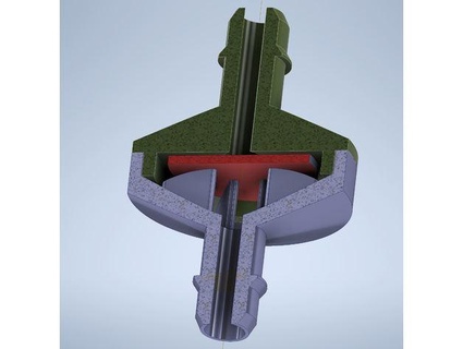 diaphragm check valve eagle007 3d print model - Mito3D