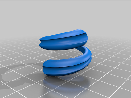 spiral ring ground designer 3d print model - Mito3D