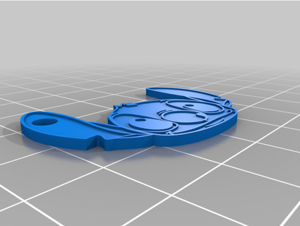 stitch keychain xyz print 3d print model - Mito3D