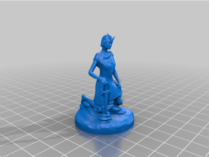 démon femme statue frappe fer 3d print model - Mito3D