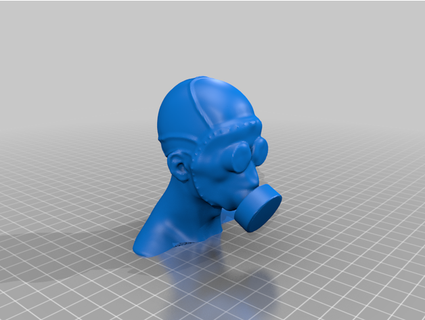 gas mask head ironstrike 3d print model - Mito3D