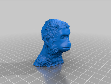 mono cabeza busto golpe hierro 3d print model - Mito3D