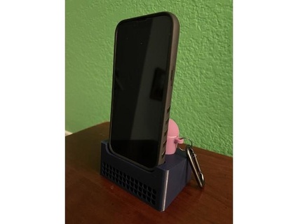 iphone 13 Pro promax + airpod cargando estante soporte drgantt negro 3d print model - Mito3D