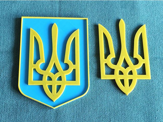 Mantel Waffen Ukraine tryzub Deltaplus 3D print model - Mito3D