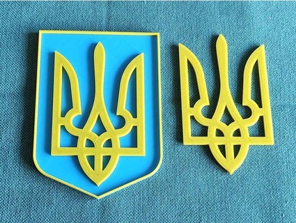 coat arms ukraine - tryzub deltaplus 3d print model - Mito3D