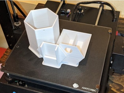hexagonal drawers uhook pegboard chiyetanka 3d print model - Mito3D
