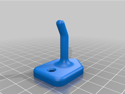 hook kitchen utesils tools mounts wall single screw ganderloof 3d print model - Mito3D