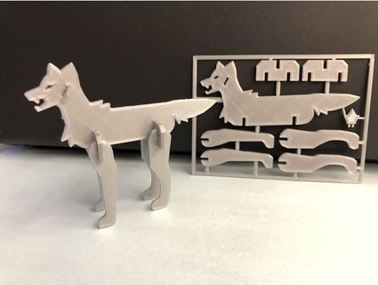 wolf kit card lohman 3d print model - Mito3D