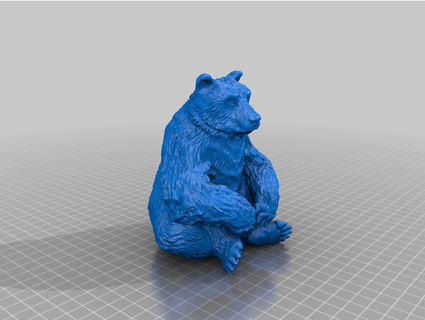 meditation bear lehs 3d print model - Mito3D