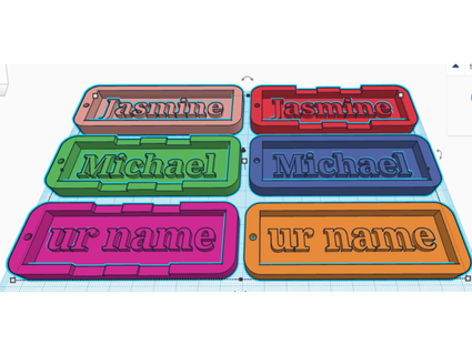 customizable keychain luggage tags hempknight 3d print model - Mito3D