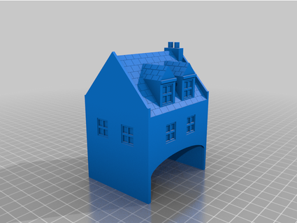 fow city house v3 option 4 - courtyard entrance arctic fox 3d print model - Mito3D