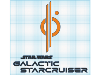 estrella guerras galáctico crucero estelar logos dell9423 3d print model - Mito3D