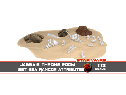 jabbas throne room - set 9a rancor cave attributes 1-12 scale massassiorder 3d print model - Mito3D