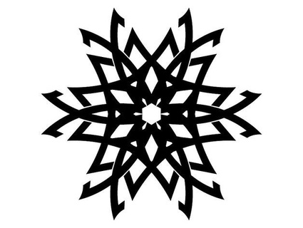 2d snowflake star ghos7ar 3d print model - Mito3D