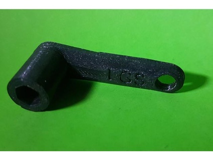 low profile hex wrench handle bits magnets dictumveritas 3d print model - Mito3D