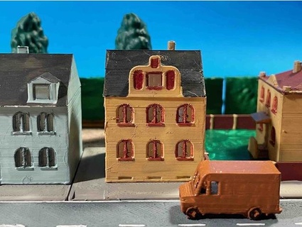 village house 4 z-scale bonnerbiber 3d print model - Mito3D