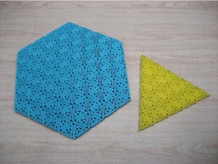 triangle hexagon mesostructured cellular materials zubari 3d print model - Mito3D